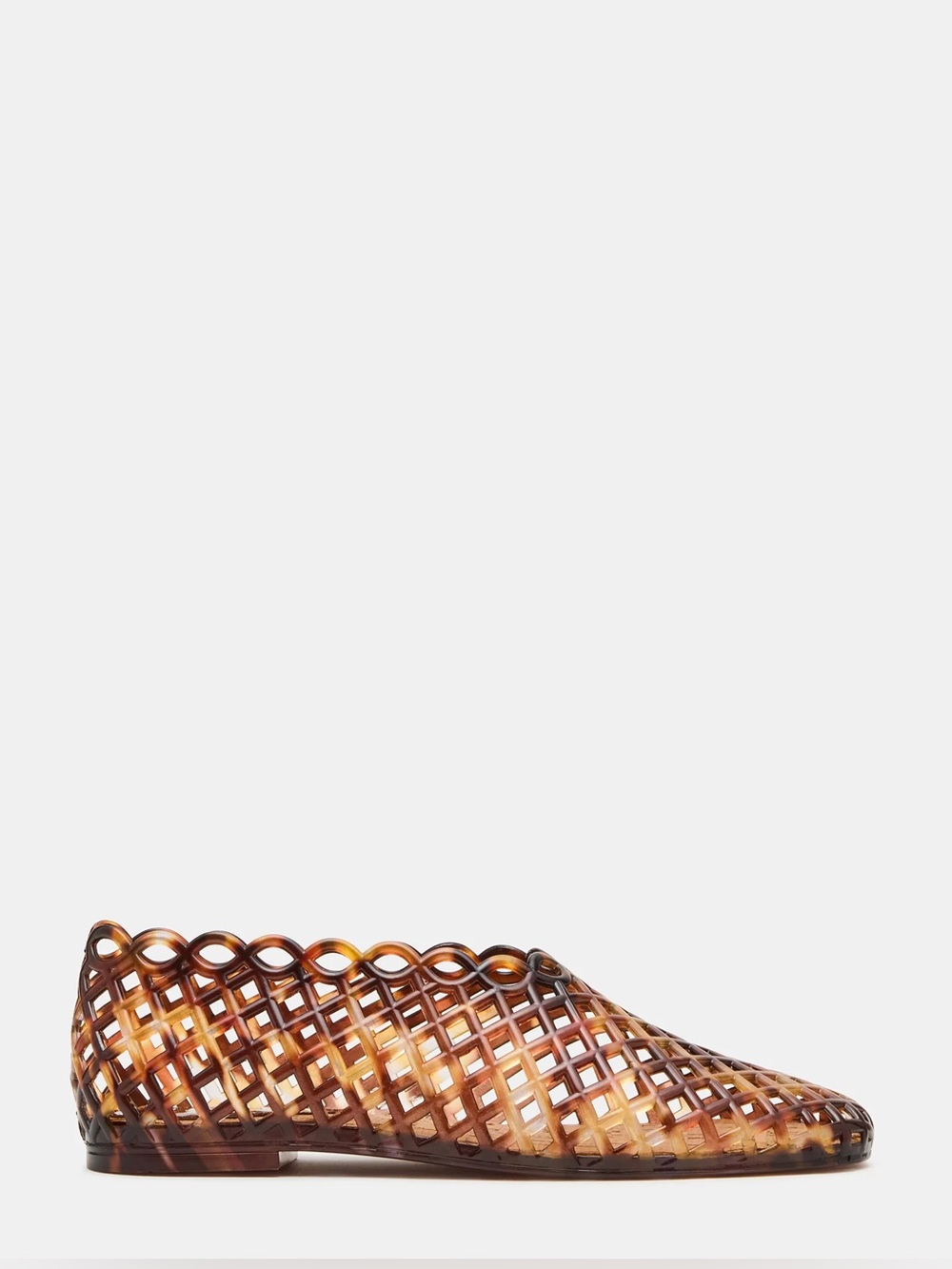 Steve Madden Grove Jelly Ballet Flats tortoise shell plastic cage design W 8 - Picture 3 of 13